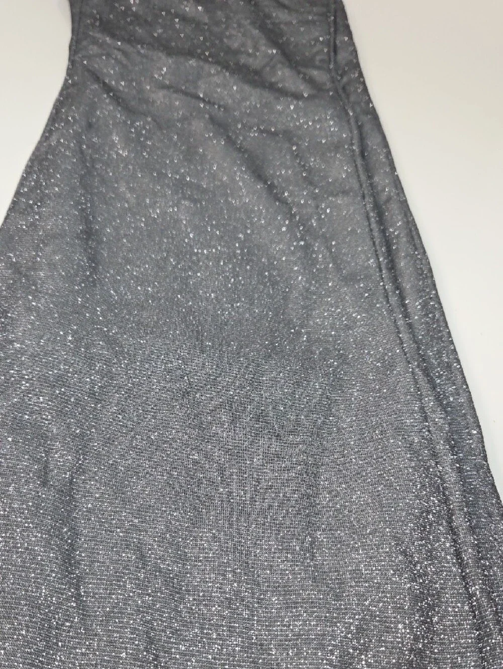 SLA The Label Santorini Womens Glitter Grey Wide-Leg Trousers M